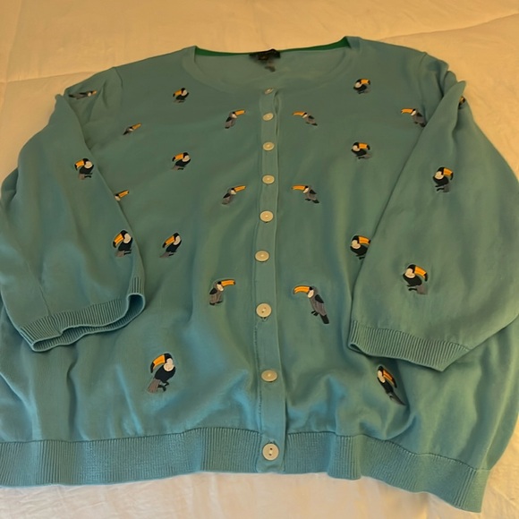 Talbots toucan bird sweater. Light weight. - Picture 1 of 4